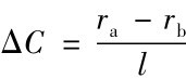 ΔC＝ra－rb l
