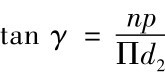 tanγ＝ np Πd2