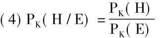 (4)PK(H/E)=PK(H)PK(E)