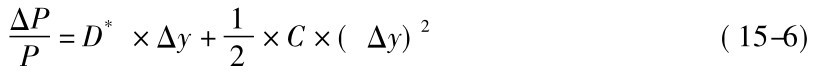 ΔPP=D*×Δy+12×C×(Δy)2(15-6)