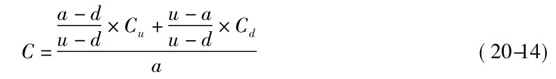 C=a－du－d×Cu+u－au－d×Cd a (20-14)