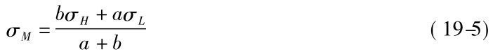 σM=bσH+aσLa+b (19-5)