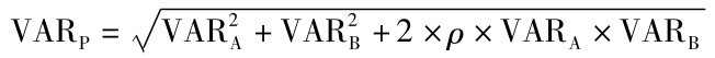 VARP= VAR2A+VAR2B+2×ρ×VARA×VAR■ B