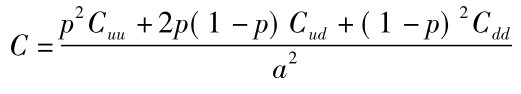 C=p2Cuu+2p(1－p)Cud+(1－p)2Cdd a2