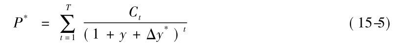 T P*=∑t=1 Ct (1+y+Δy*)t(15-5)
