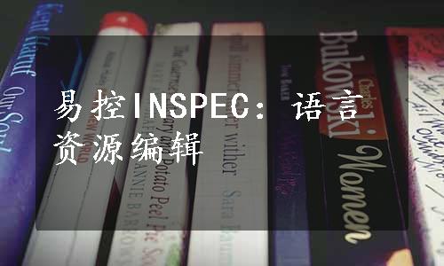 易控INSPEC：语言资源编辑