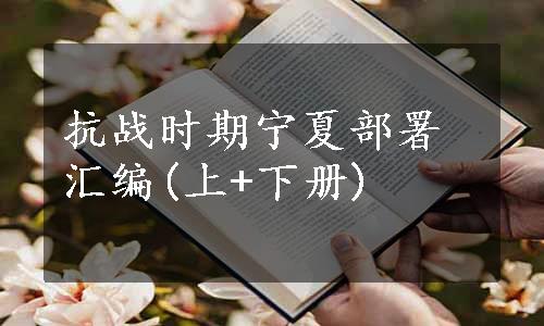 抗战时期宁夏部署汇编(上+下册)