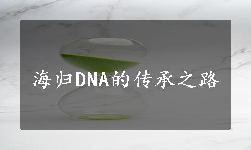 海归DNA的传承之路