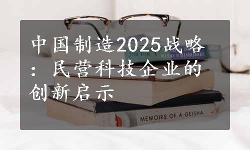 中国制造2025战略：民营科技企业的创新启示
