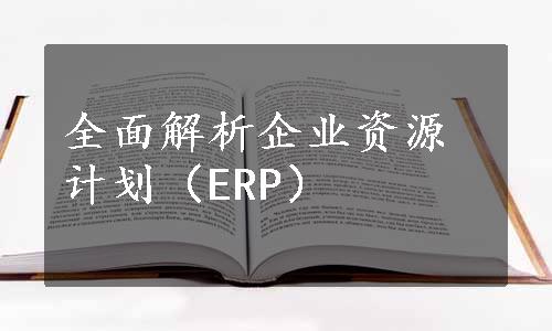 全面解析企业资源计划（ERP）