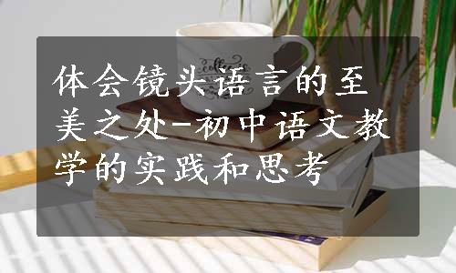 体会镜头语言的至美之处-初中语文教学的实践和思考