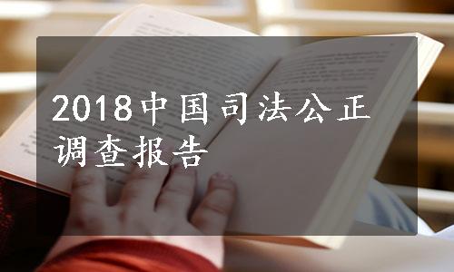 2018中国司法公正调查报告